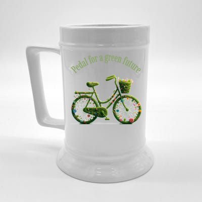 National Bike To Work Day Pedal Green Future Design Funny Gift Beer Stein