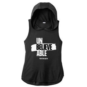 Nate Bargatze Unbelievable Ladies PosiCharge Tri-Blend Wicking Draft Hoodie Tank