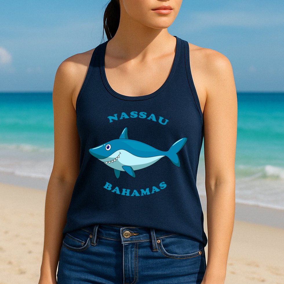 Nassau Bahamas Vintage ChildrenS Shark Vacation Gift Womens Tank Top