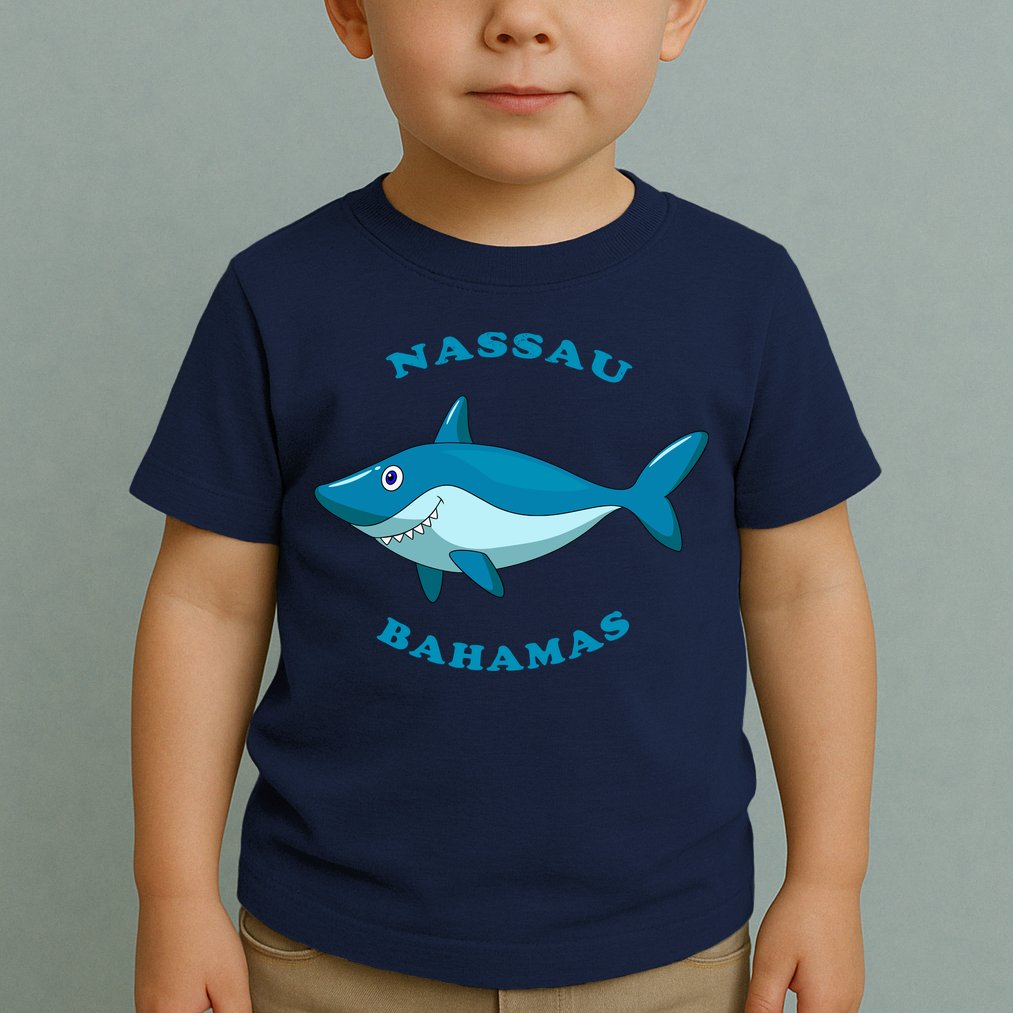 Nassau Bahamas Vintage ChildrenS Shark Vacation Gift Toddler T-Shirt