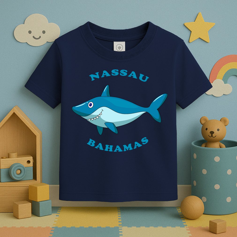 Nassau Bahamas Vintage ChildrenS Shark Vacation Gift Toddler T-Shirt