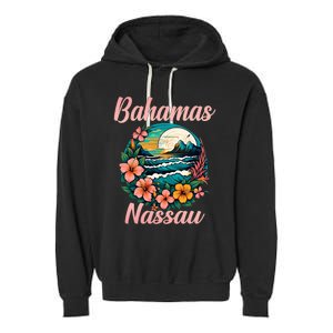 Nassau Bahamas Vacation Proud Bahamas Bahamian Beach Garment-Dyed Fleece Hoodie