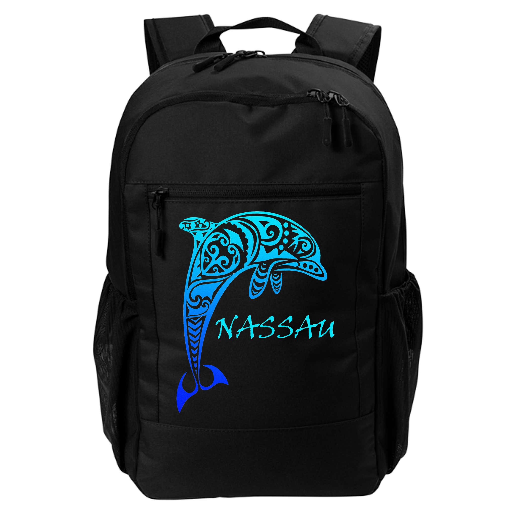 Nassau Bahamas Vintage Retro Tribal Dolphin Vacation Backpack
