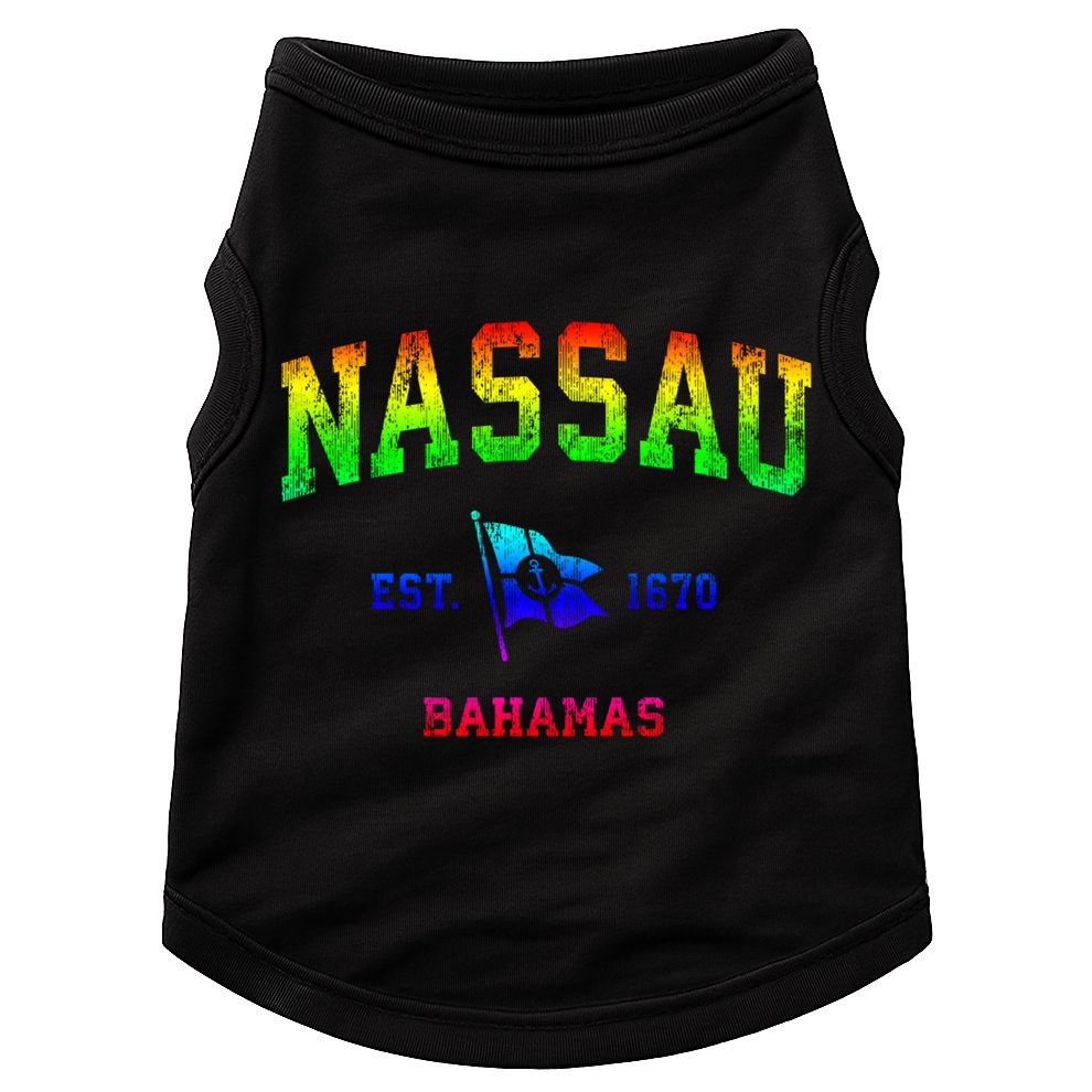 Nassau Bahamas Vintage Nautical Boat Anchor Flag Sports Gift Doggie Tank