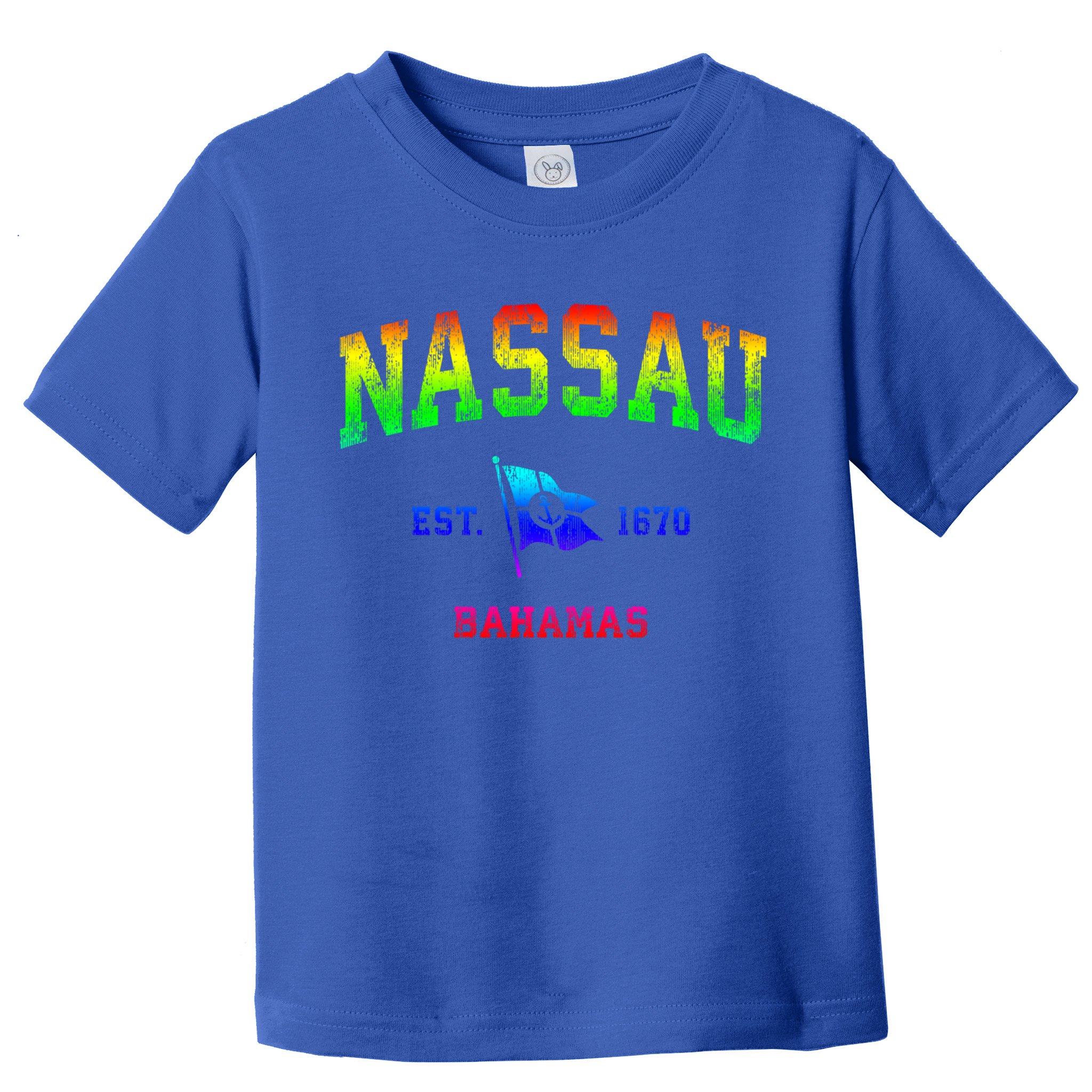 Nassau Bahamas Vintage Nautical Boat Anchor Flag Sports Gift Toddler T-Shirt