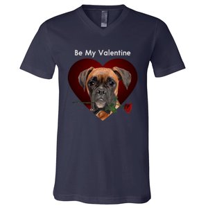 Novelty Boxer Valentine's Day Cool Gift For Doxie Lovers Gift V-Neck T-Shirt