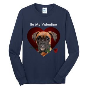 Novelty Boxer Valentine's Day Cool Gift For Doxie Lovers Gift Tall Long Sleeve T-Shirt