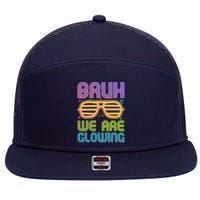 Neon Bruh We Are Glowing 7 Panel Mesh Trucker Snapback Hat