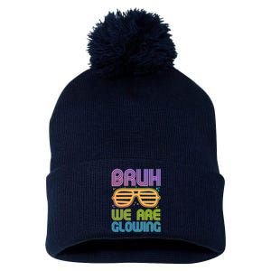 Neon Bruh We Are Glowing Pom Pom 12in Knit Beanie