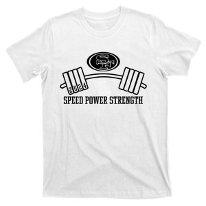 Nick Bosa Wearing 2024 Speed Power Strength T-Shirt