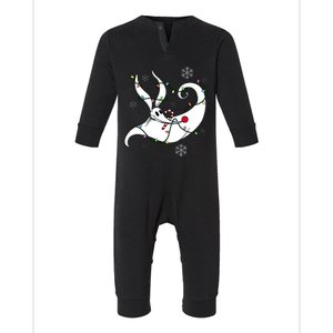 Nightmare Before Xmas Zero Christmas Lights Infant Fleece One Piece