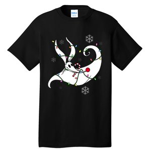 Nightmare Before Xmas Zero Christmas Lights Tall T-Shirt