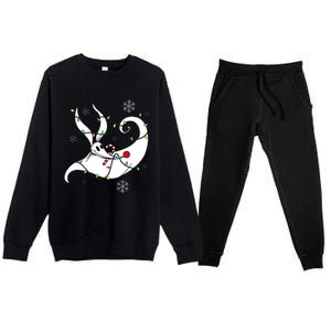 Nightmare Before Xmas Zero Christmas Lights Premium Crewneck Sweatsuit Set