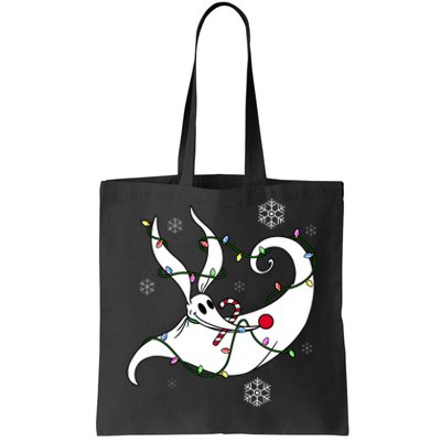 Nightmare Before Xmas Zero Christmas Lights Tote Bag