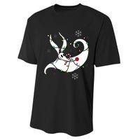 Nightmare Before Xmas Zero Christmas Lights Performance Sprint T-Shirt