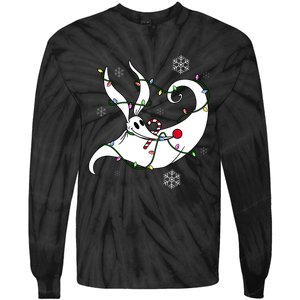 Nightmare Before Xmas Zero Christmas Lights Tie-Dye Long Sleeve Shirt