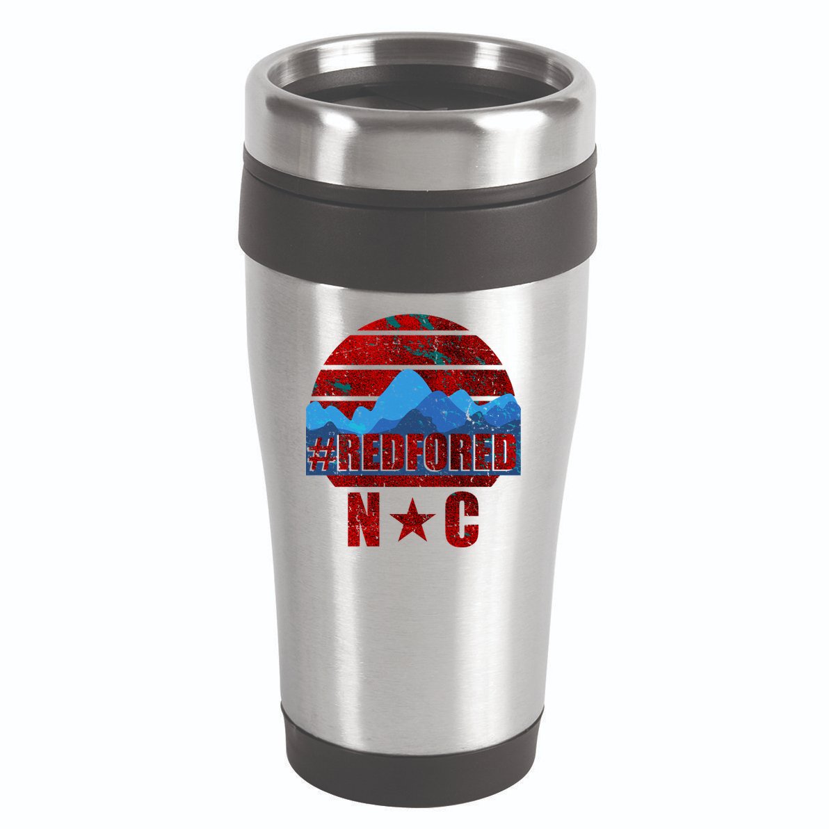 NC Red For Ed North Carolina Mountains 16oz Travel Tumbler
