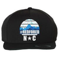 NC Red For Ed North Carolina Mountains Wool Snapback Cap