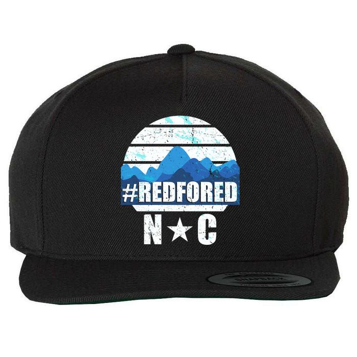 NC Red For Ed North Carolina Mountains Wool Snapback Cap