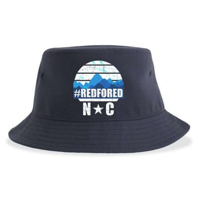 NC Red For Ed North Carolina Mountains Sustainable Bucket Hat