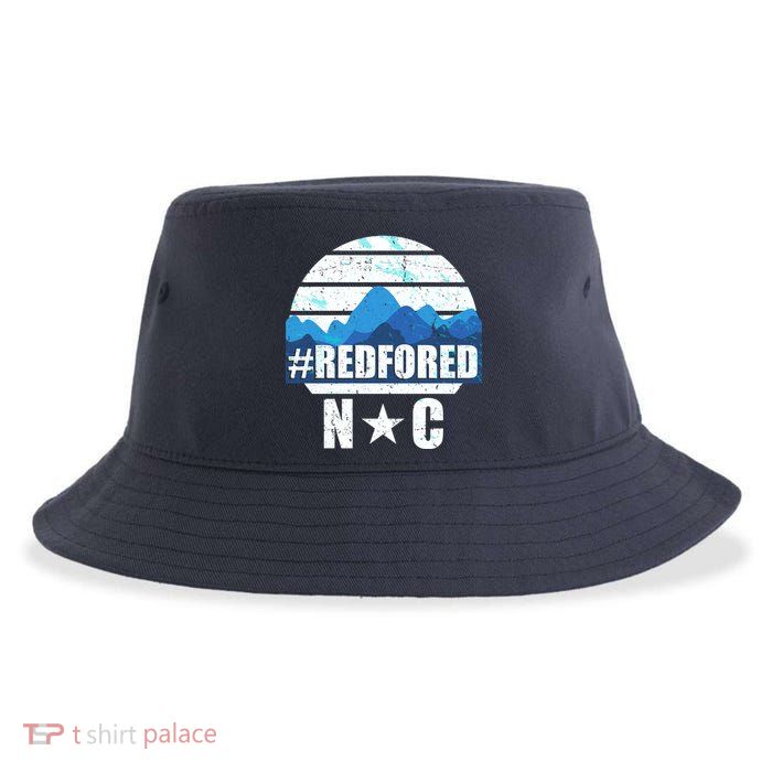 NC Red For Ed North Carolina Mountains Sustainable Bucket Hat