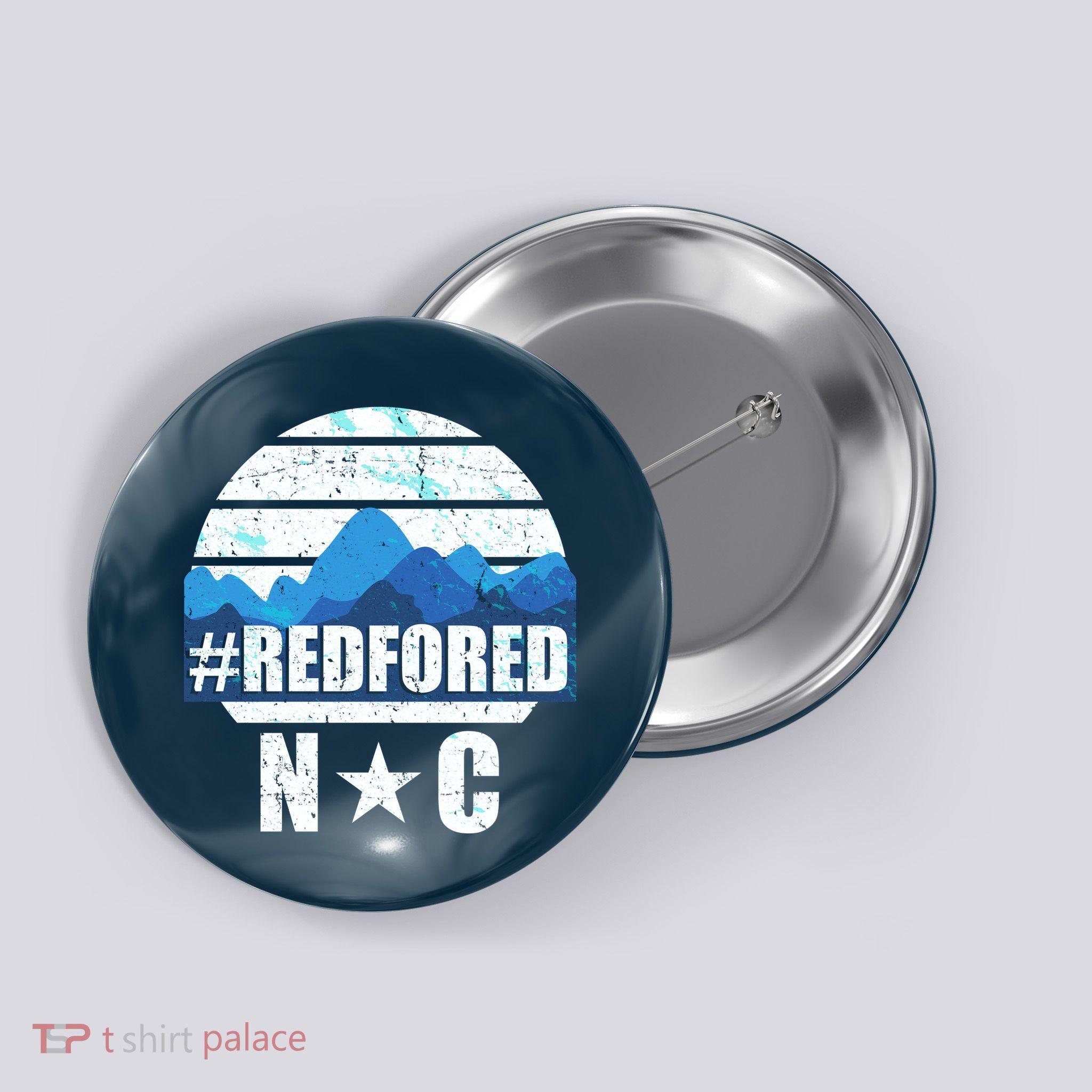 NC Red For Ed North Carolina Mountains Button
