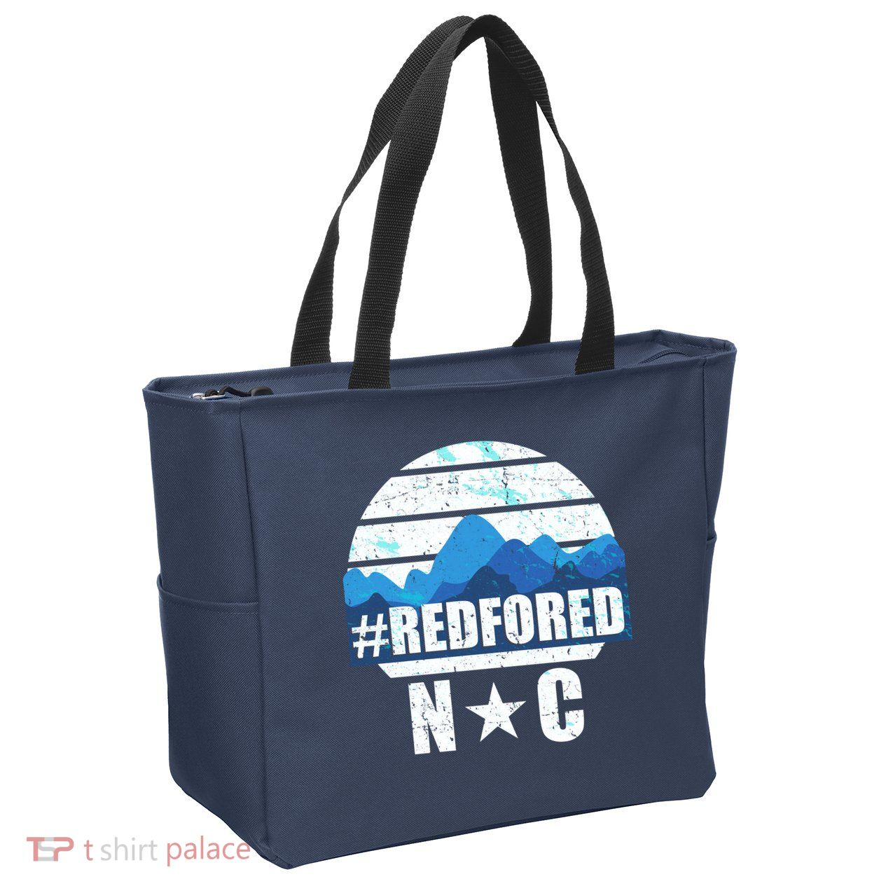 NC Red For Ed North Carolina Mountains Zip Tote Bag