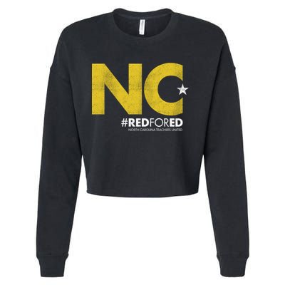 NC Star Red For Ed North Carolina Cropped Pullover Crew