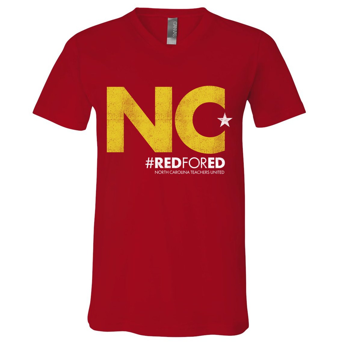 NC Star Red For Ed North Carolina V-Neck T-Shirt