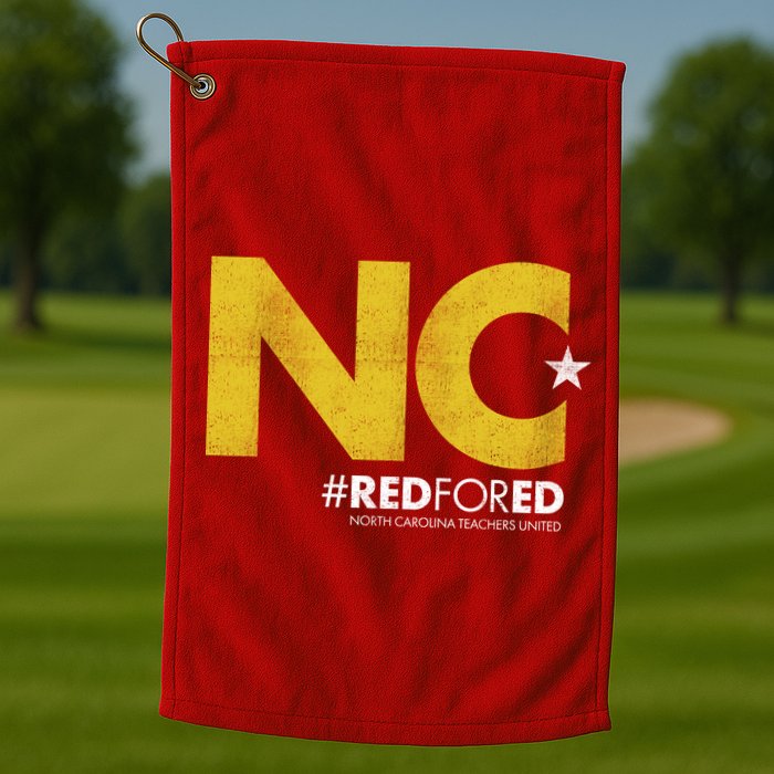 NC Star Red For Ed North Carolina Golf Towel