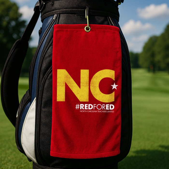 NC Star Red For Ed North Carolina Golf Towel