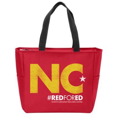 NC Star Red For Ed North Carolina Zip Tote Bag