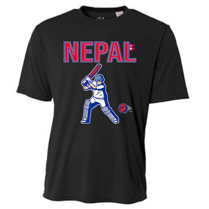 Nepal Cricket 2024 Nepal Flag Cricket Cooling Performance Crew T-Shirt