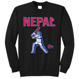 Nepal Cricket 2024 Nepal Flag Cricket Sweatshirt