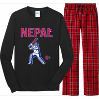 Nepal Cricket 2024 Nepal Flag Cricket Long Sleeve Pajama Set