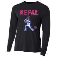 Nepal Cricket 2024 Nepal Flag Cricket Cooling Performance Long Sleeve Crew