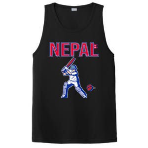 Nepal Cricket 2024 Nepal Flag Cricket PosiCharge Competitor Tank