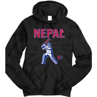 Nepal Cricket 2024 Nepal Flag Cricket Tie Dye Hoodie