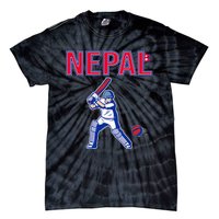 Nepal Cricket 2024 Nepal Flag Cricket Tie-Dye T-Shirt