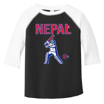 Nepal Cricket 2024 Nepal Flag Cricket Toddler Fine Jersey T-Shirt