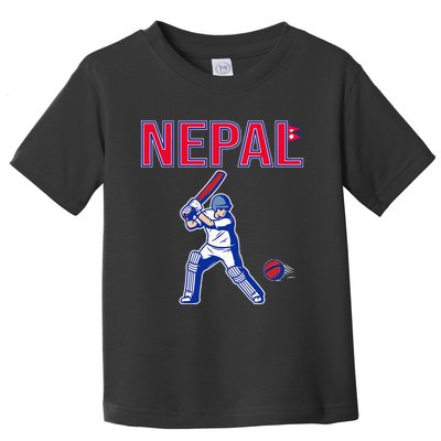 Nepal Cricket 2024 Nepal Flag Cricket Toddler T-Shirt