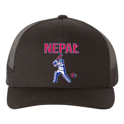 Nepal Cricket 2024 Nepal Flag Cricket Yupoong Adult 5-Panel Trucker Hat