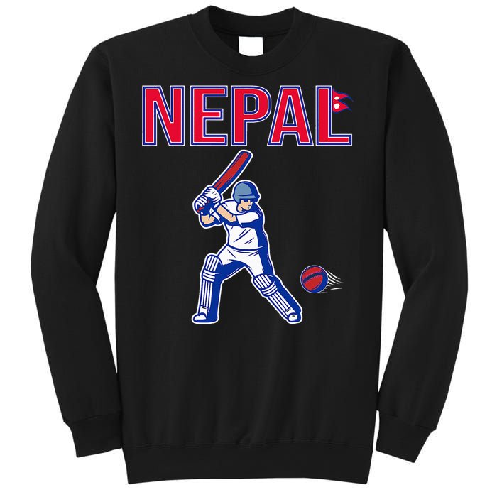 Nepal Cricket 2024 Nepal Flag Cricket Sweatshirt