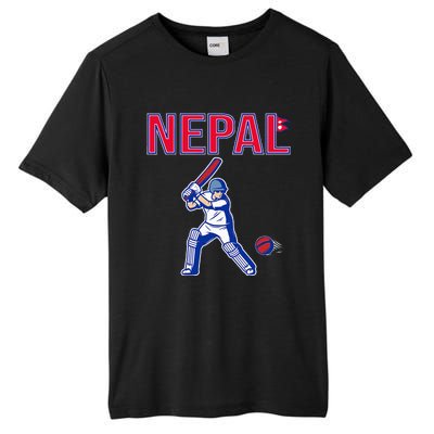 Nepal Cricket 2024 Nepal Flag Cricket Tall Fusion ChromaSoft Performance T-Shirt