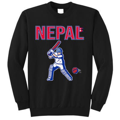 Nepal Cricket 2024 Nepal Flag Cricket Tall Sweatshirt