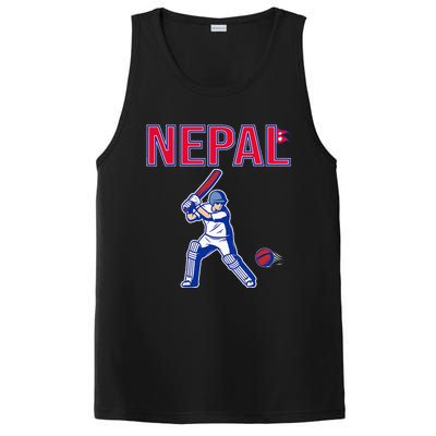 Nepal Cricket 2024 Nepal Flag Cricket PosiCharge Competitor Tank