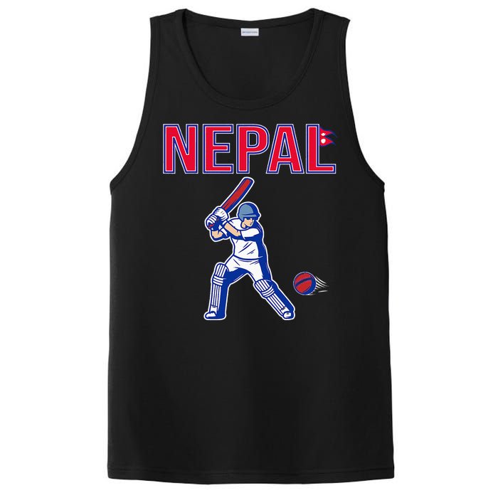 Nepal Cricket 2024 Nepal Flag Cricket PosiCharge Competitor Tank