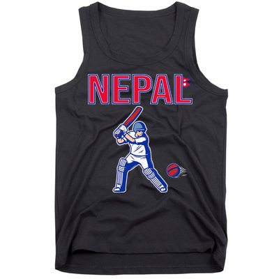 Nepal Cricket 2024 Nepal Flag Cricket Tank Top