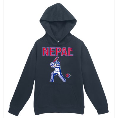 Nepal Cricket 2024 Nepal Flag Cricket Urban Pullover Hoodie