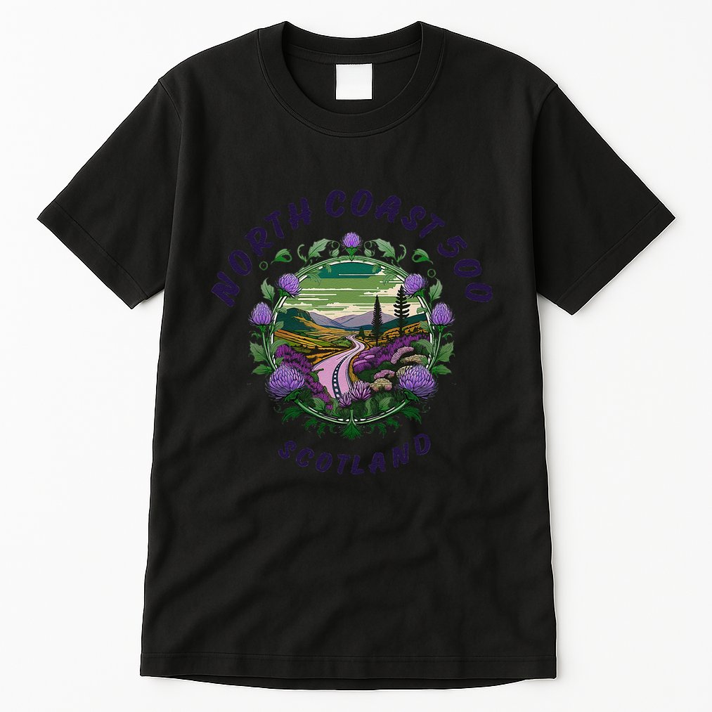 North Coast 500 Scotland Driving Inspired Scottish Nc500 Tall T-Shirt